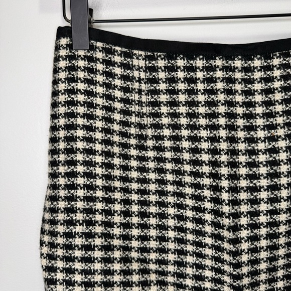 Tory Burch Black & Cream Wool Houndstooth Pencil Skirt Size 2 - Picture 6 of 11